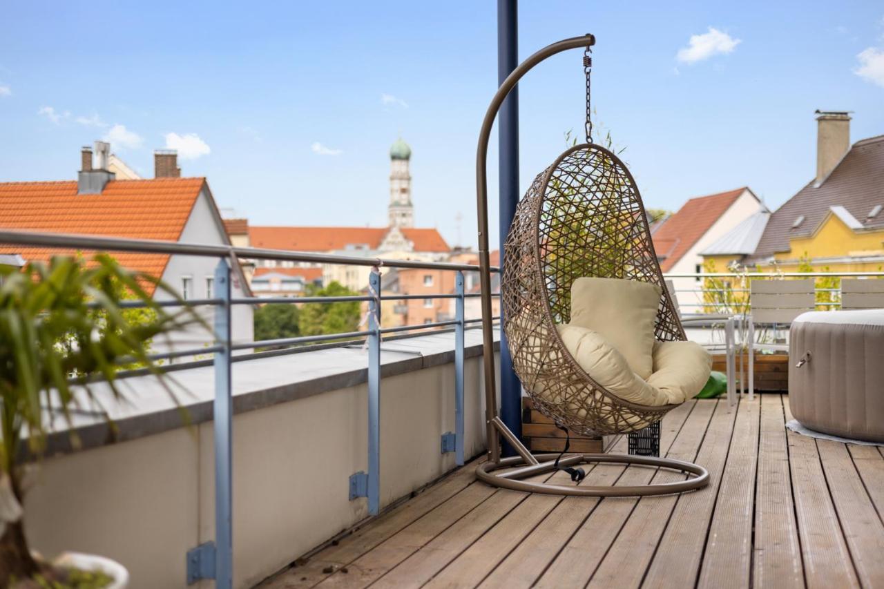 Arbio I Premium Penthouse Apartment Augsburgo Exterior foto