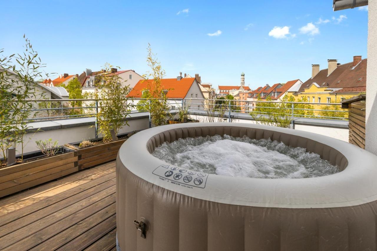 Arbio I Premium Penthouse Apartment Augsburgo Exterior foto
