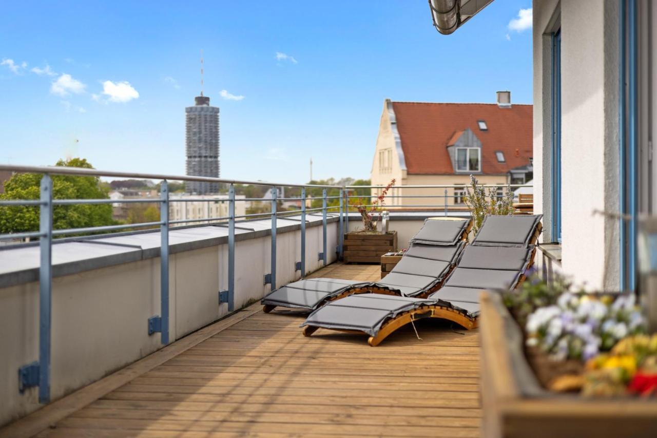 Arbio I Premium Penthouse Apartment Augsburgo Exterior foto