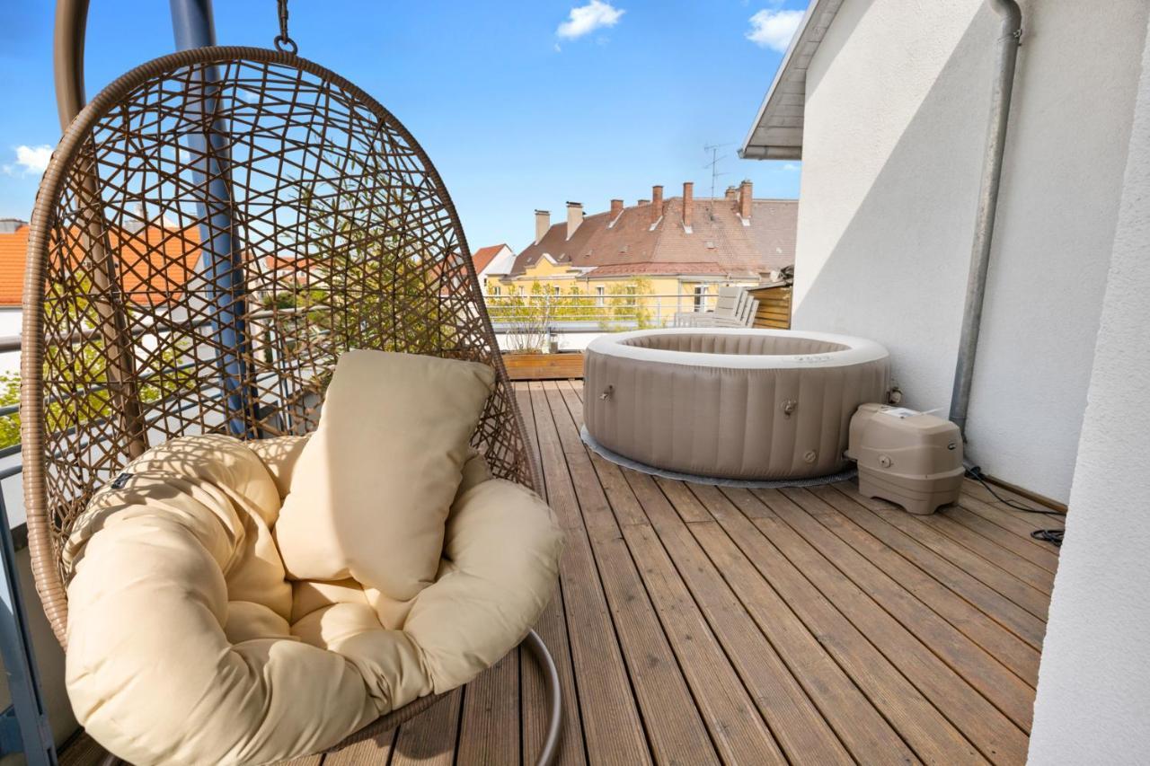 Arbio I Premium Penthouse Apartment Augsburgo Exterior foto