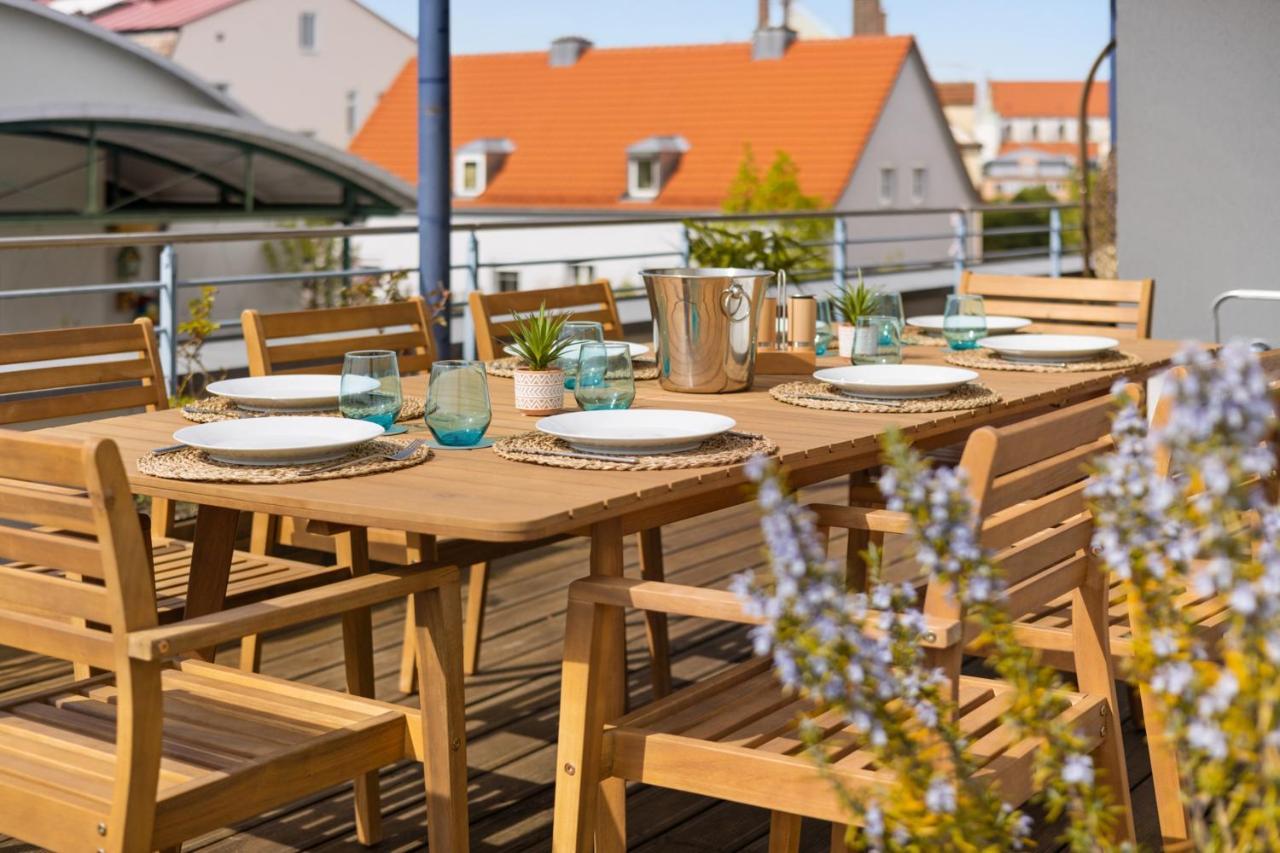 Arbio I Premium Penthouse Apartment Augsburgo Exterior foto