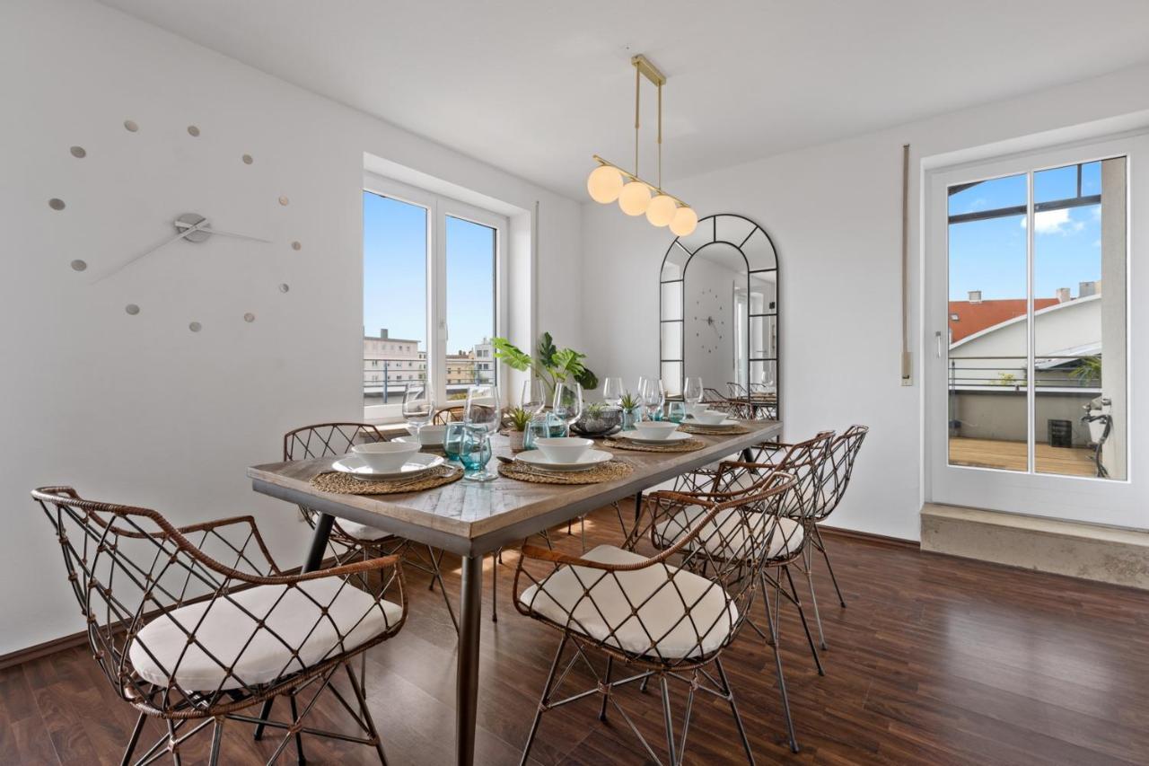 Arbio I Premium Penthouse Apartment Augsburgo Exterior foto
