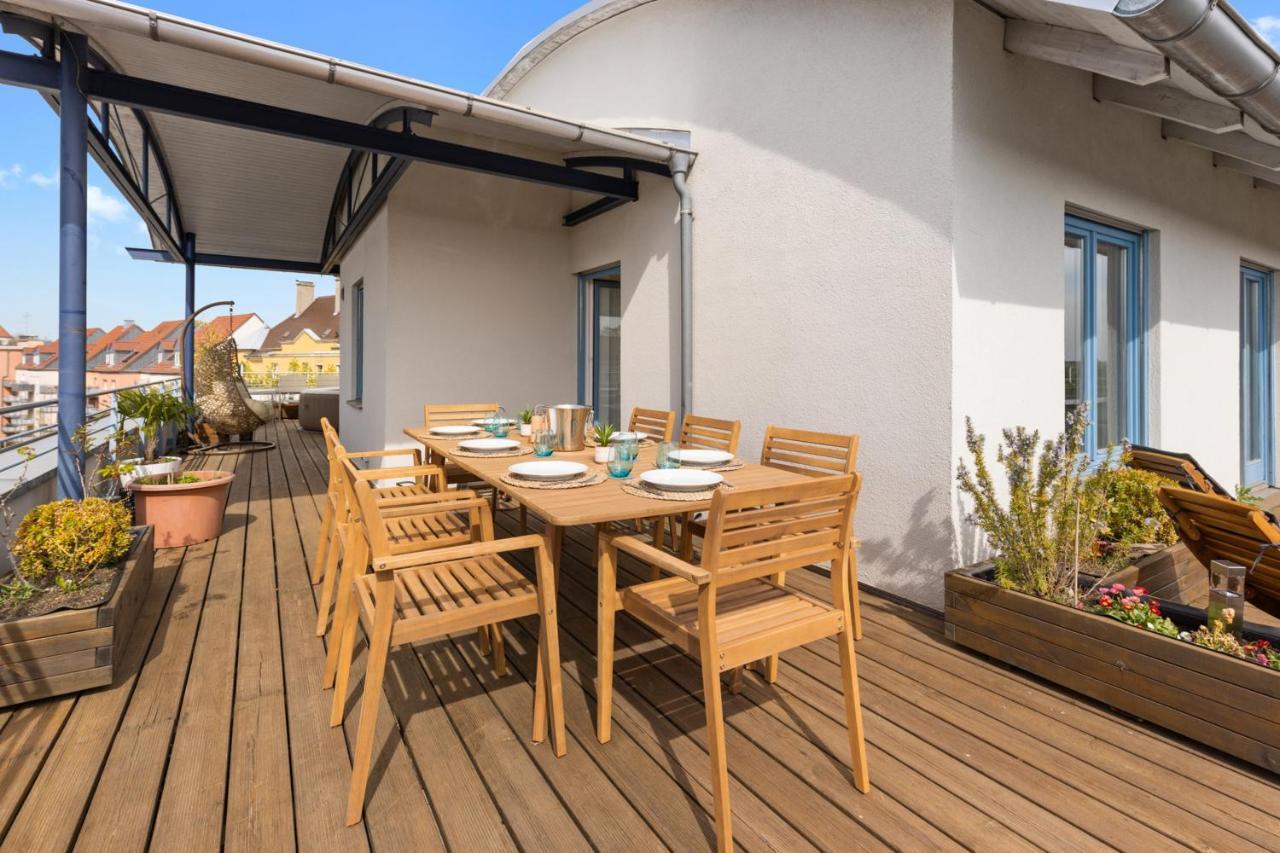 Arbio I Premium Penthouse Apartment Augsburgo Exterior foto